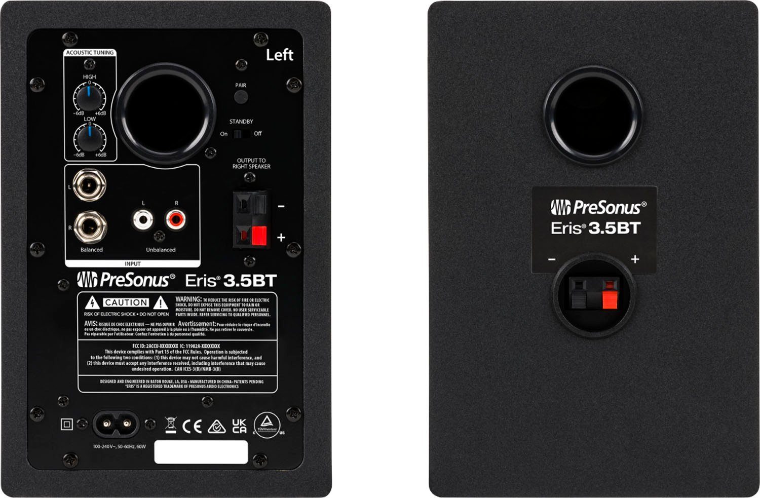 Presonus Eris 3.5 BT Studio Monitor-Boxen 2nd Gen Lautsprecher (Bluetooth, mit Boxen-Füße)