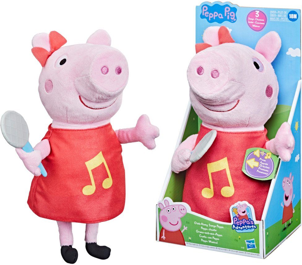 Hasbro Plüschfigur Peppa Pig, Grunz-mit-mir-Peppa