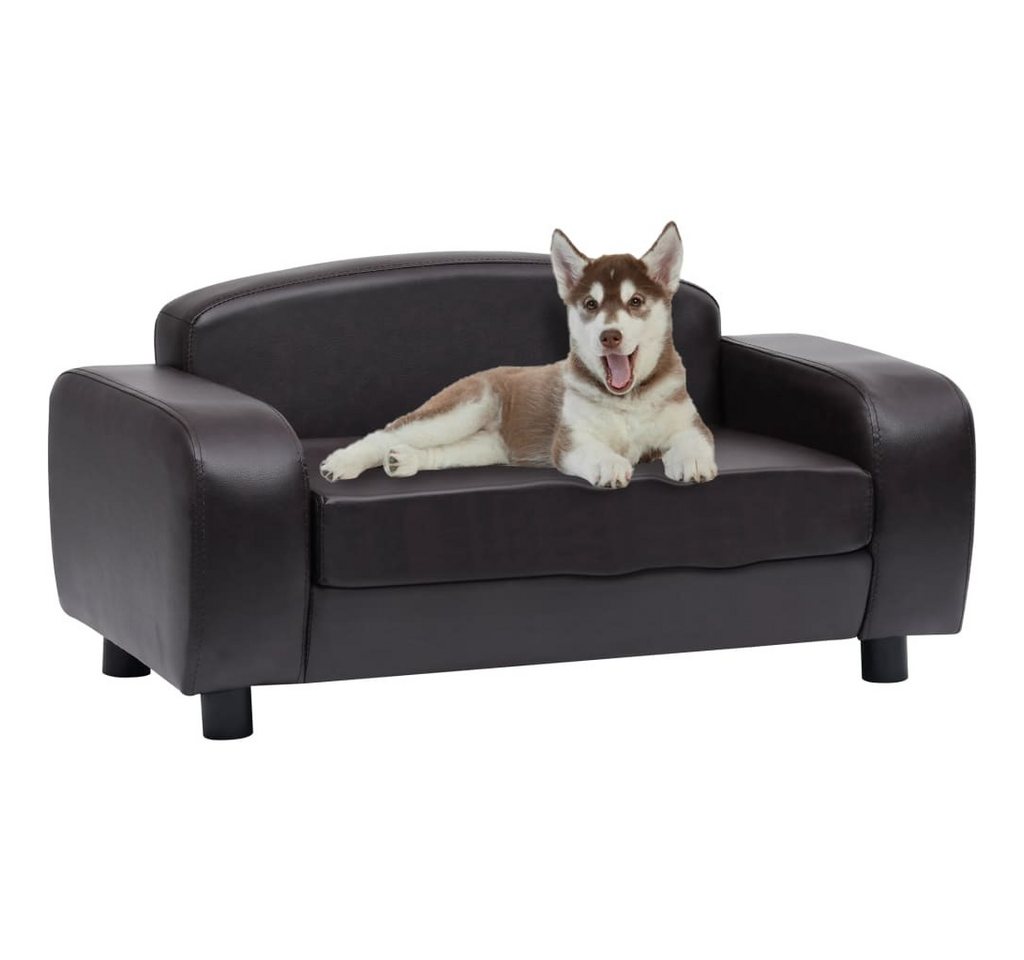 Thumbnail - vidaXL Tierbett, Hundesofa Braun 80x50x40 cm Kunstleder