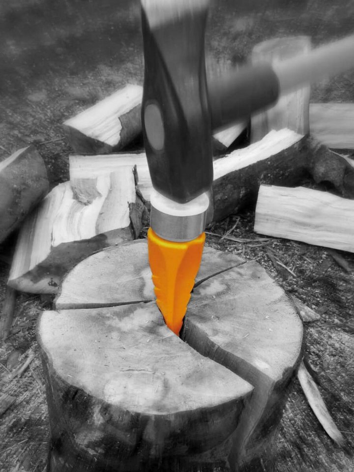 Thumbnail - Fiskars Drehspaltkeil Fiskars Dreh-Spaltkeil SAFE-T, Keil für Axt, Holzspalter