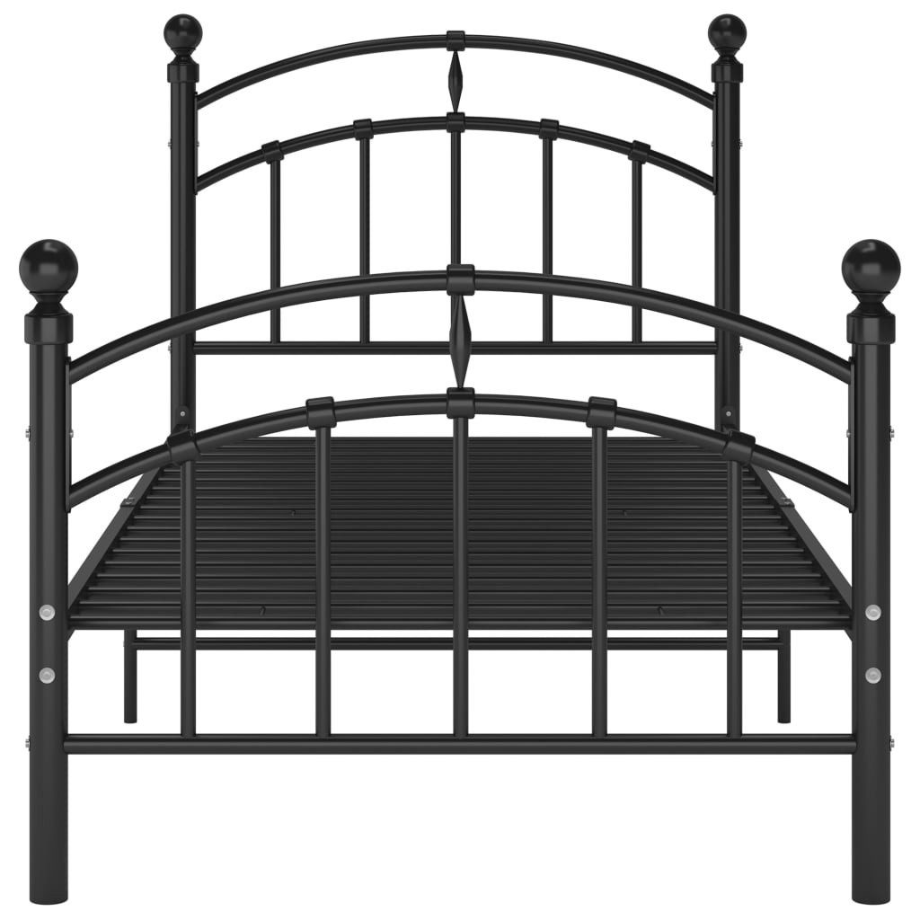 vidaXL Bett Bettgestell Schwarz Metall 100x200 günstig online kaufen