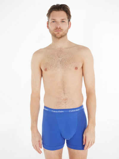 Calvin Klein Boxer (3-St) in blautönen mit Logo-Elastikbund