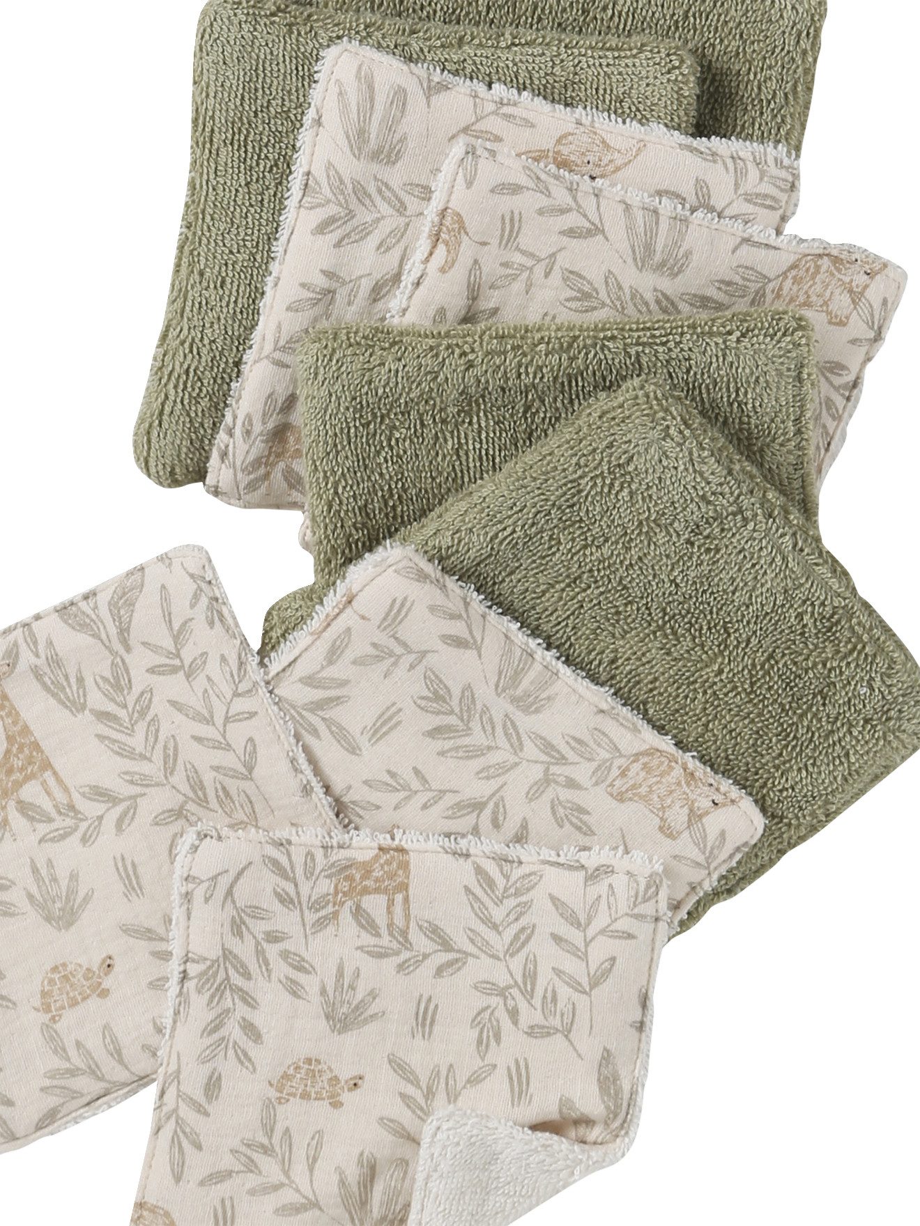 vertbaudet Waschlappen Baby Waschlappen mit Aufbewahrungsbeutel, 10er-Pack – Bild 3 von 3
