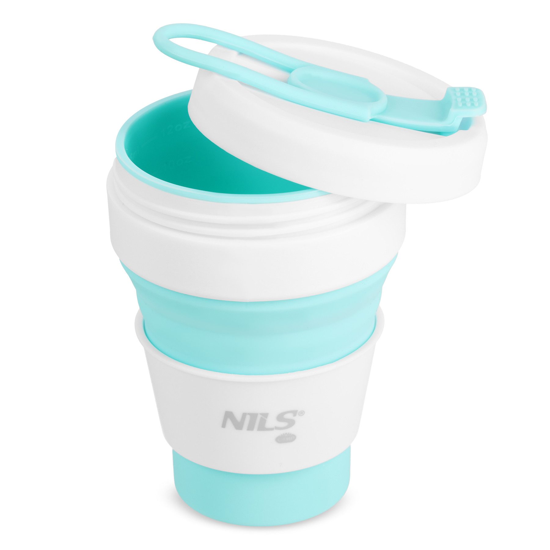 NILS CAMP Becher Silikon Faltbecher To-Go-Becher, leicht & platzsparend – Bild 4 von 5