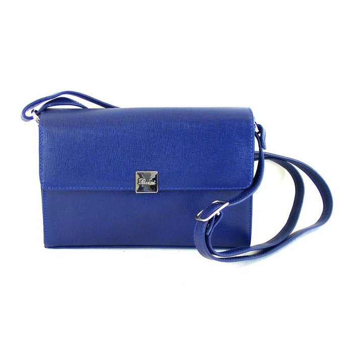 Pavini Umhängetasche Pavini Saffiano blau Umhängetasche Damen Tasche Echt-Leder klein Handyfach 15851