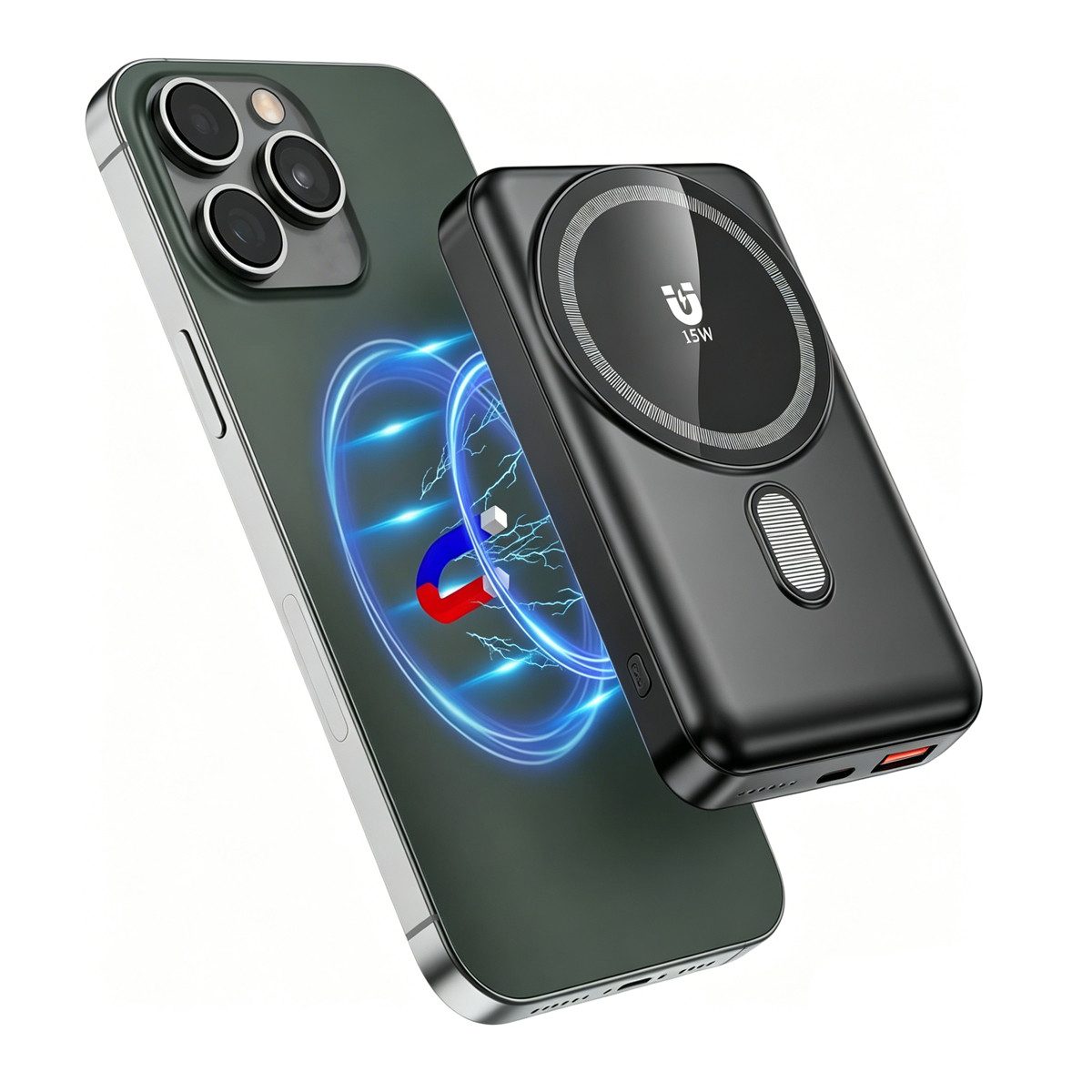 AeroAxis 10000mAh Magnetische Powerbank Wireless Power Bank für iPhone Powerbank 10000 mAh