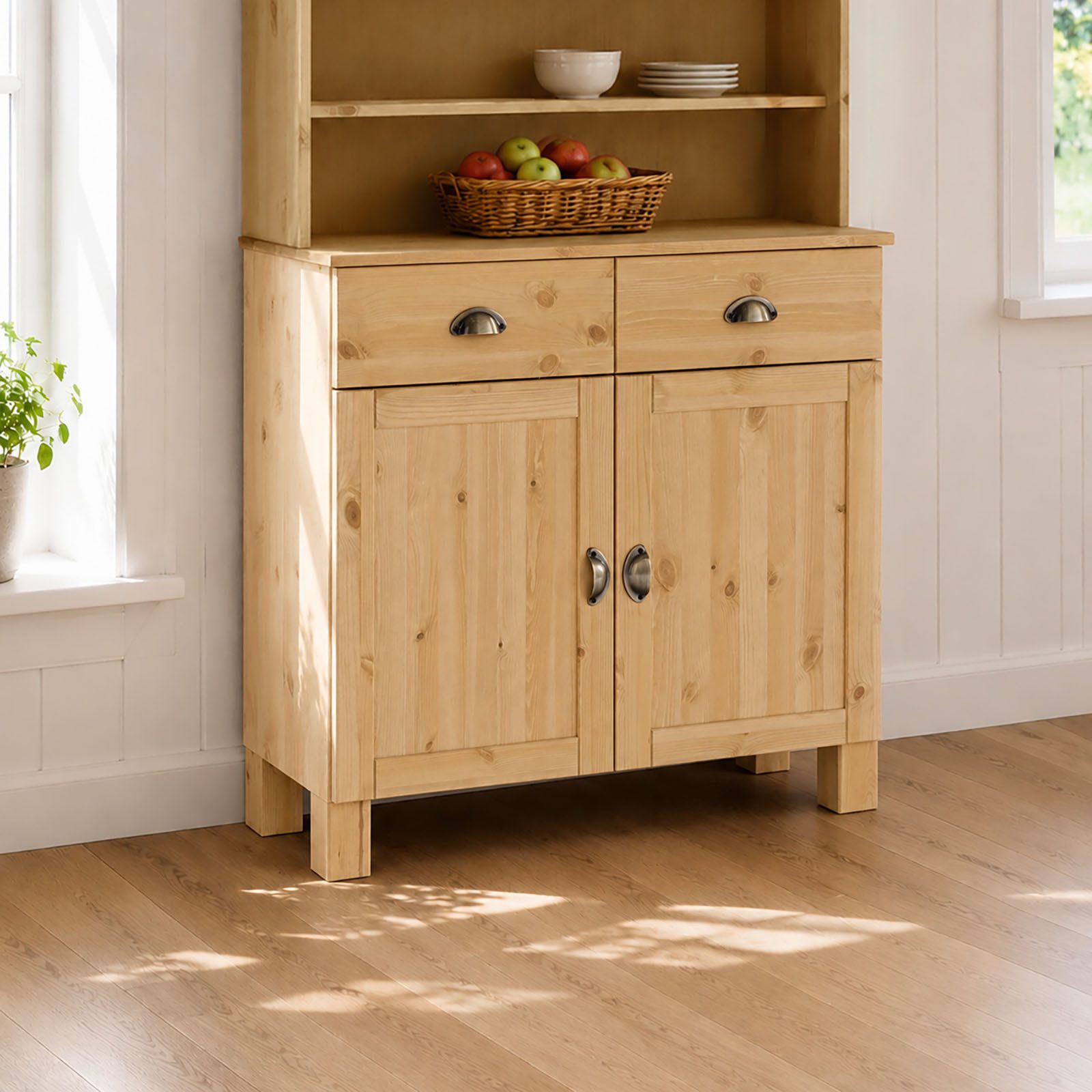 Home affaire Unterschrank Oslo 85 cm breit, 38 cm tief, als Sideboard nutzbar, 2 Türen, 2 Schubladen – Bild 2 von 5