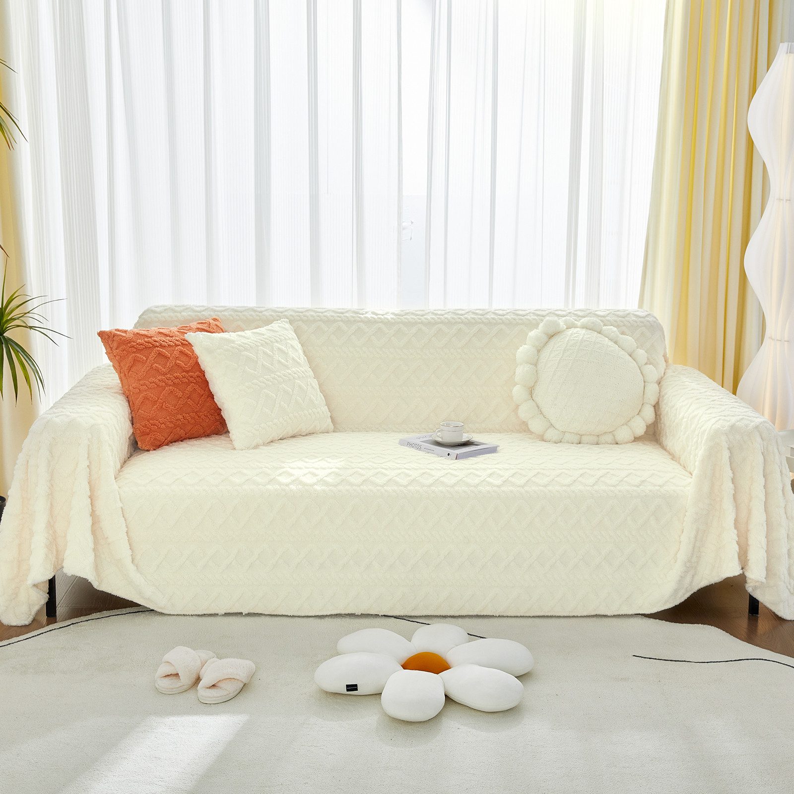 BTTO Sofahusse Sofa überzug,Sofa Abdeckung Kissen rutschfest,Sofaschoner, Couch Sofa Deckenbezug,für Sofa Schlafzimmer Wohnzimmer, Couchbezug