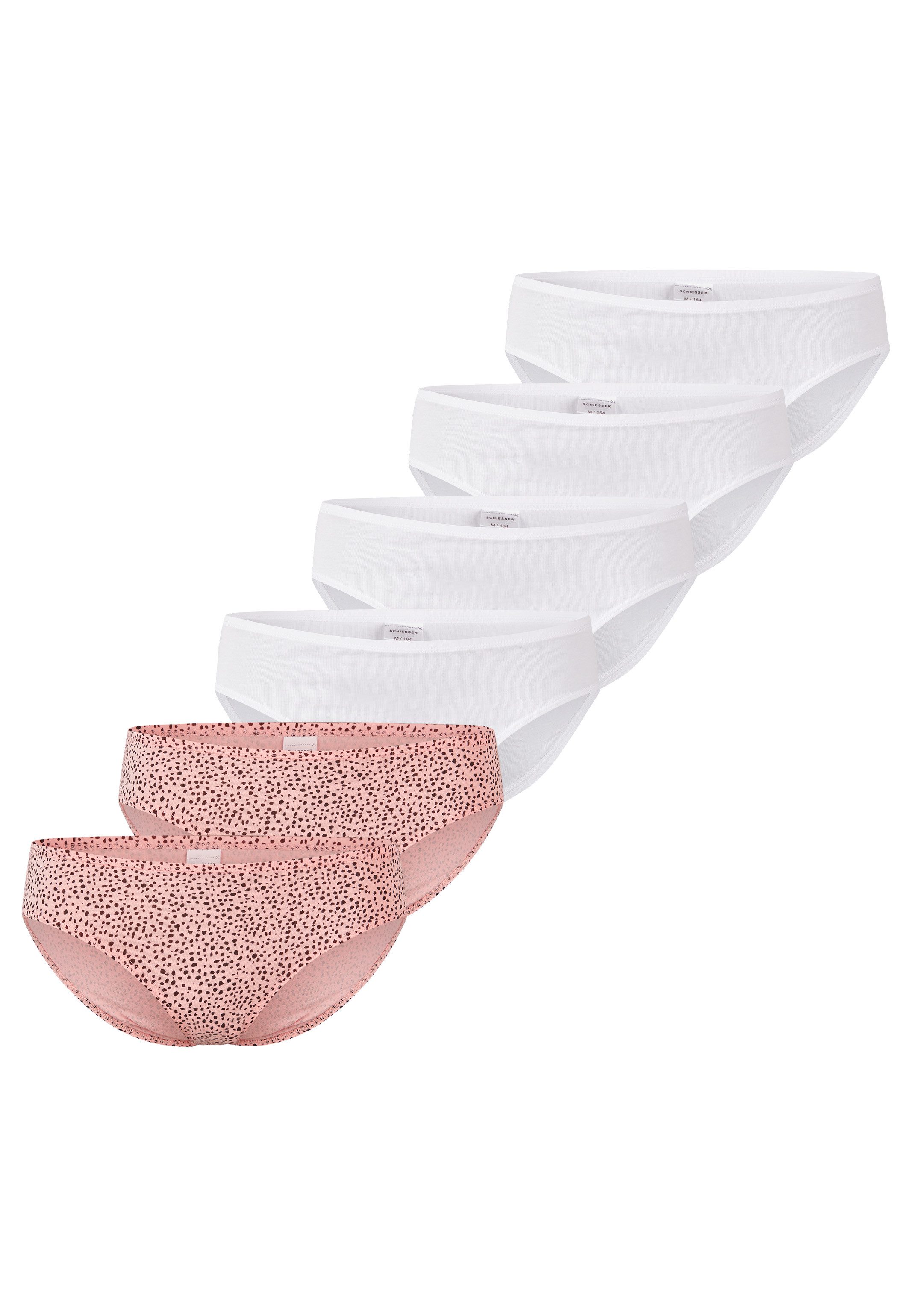 Schiesser Hüftslip 6er Pack Teens Girls 95/5 Cotton (Spar-Set, 6-St) Slip - Baumwolle - Modischer Look für jeden Anlass