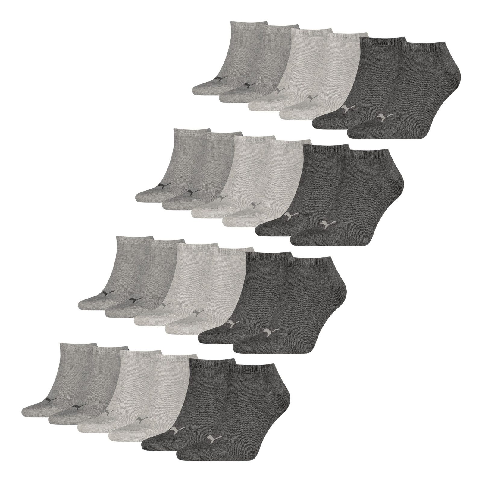 PUMA Sneakersocken Soft Cotton (12-Paar) mit Cat-Logo und PUMA-Schriftzug