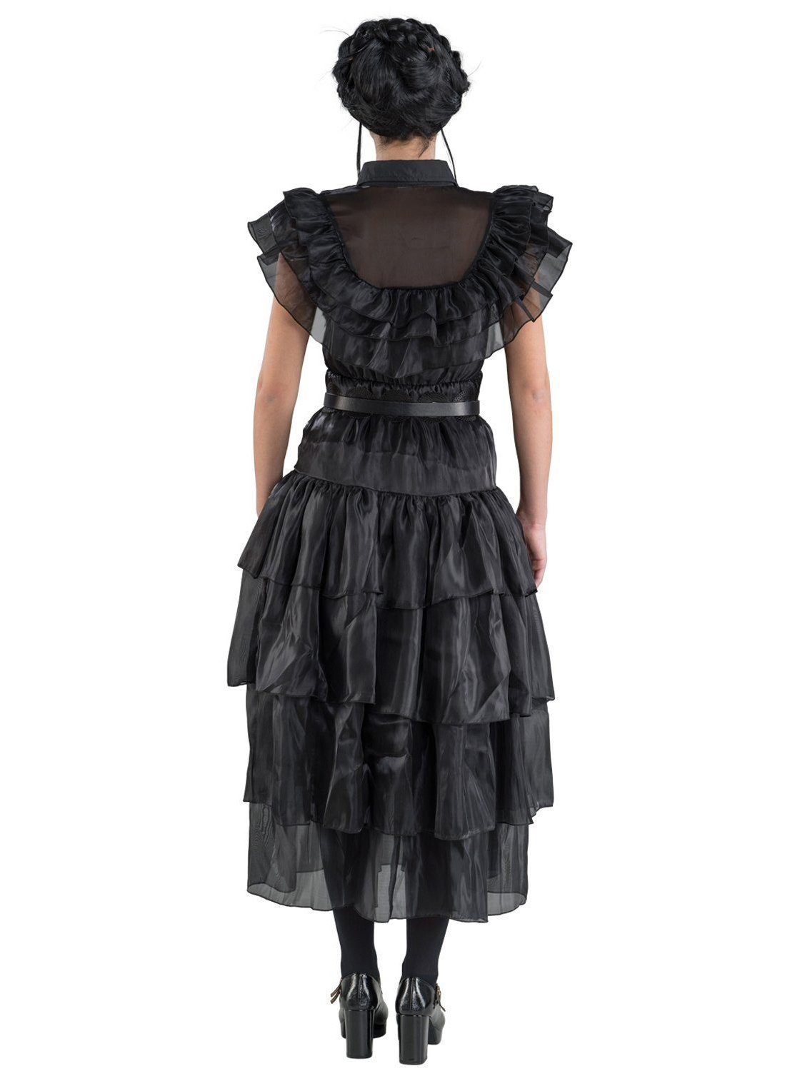 CHAKS Vampir-Kostüm Wednesday Schwarzes Ballkleid für Frauen, Das umwerfende Ballkleid von Wednesday, bekannt aus der viralen Tanzsz