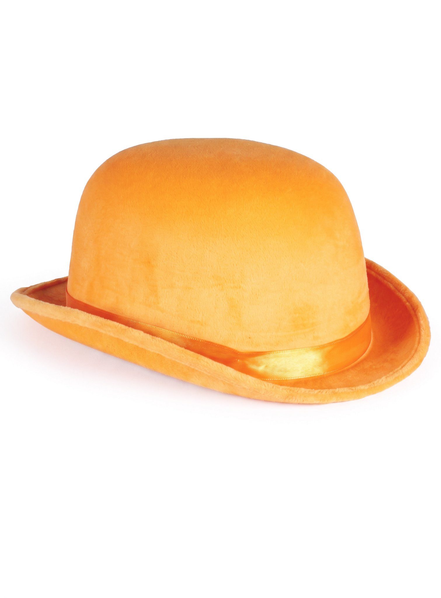 thetru Kostüm Flache Melone neon-orange, Ein Bowlerhat für Charakterköpfe