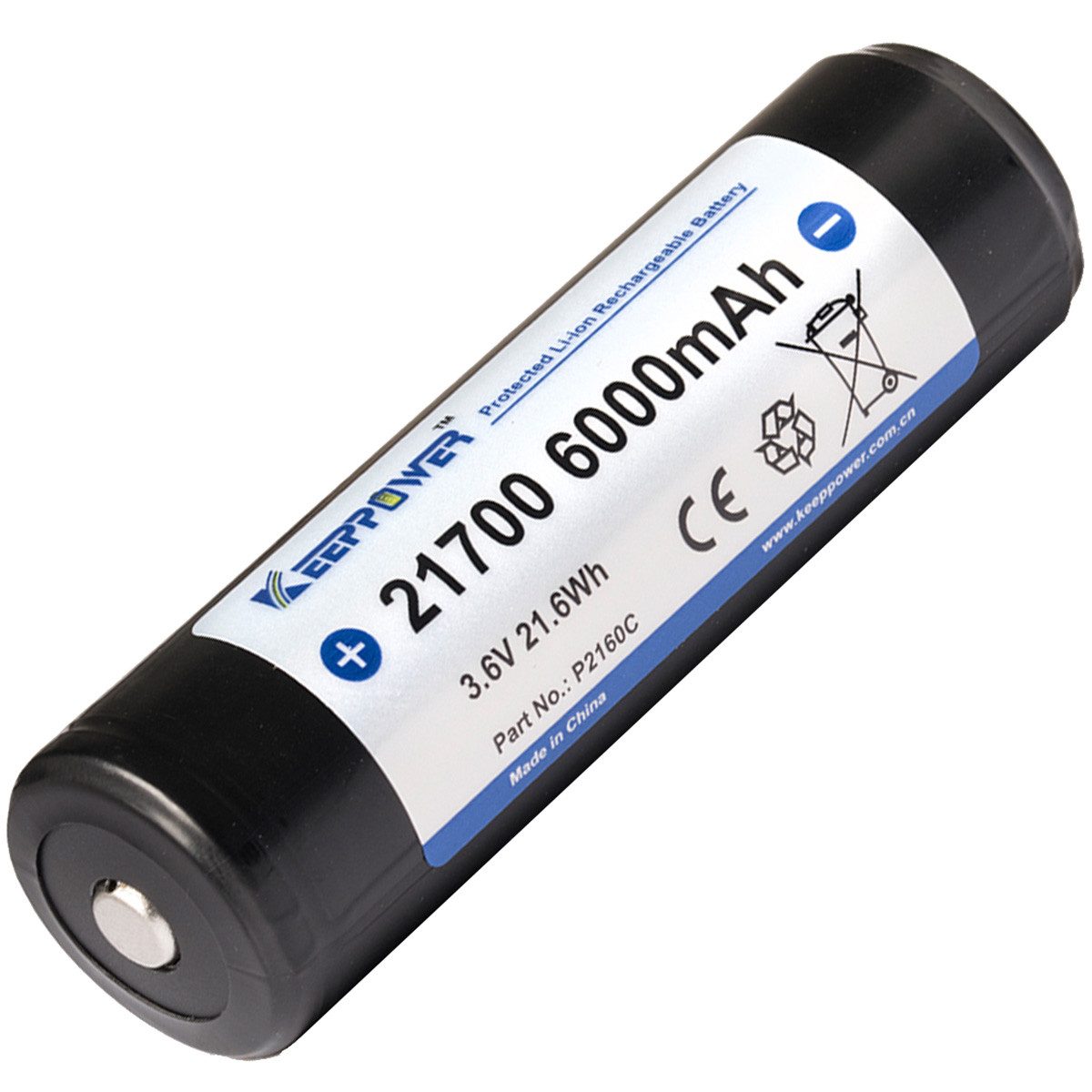 21700 12A 6000mAh 3,6V (P2160C) - geschützter Li-Ion-Akku Akku
