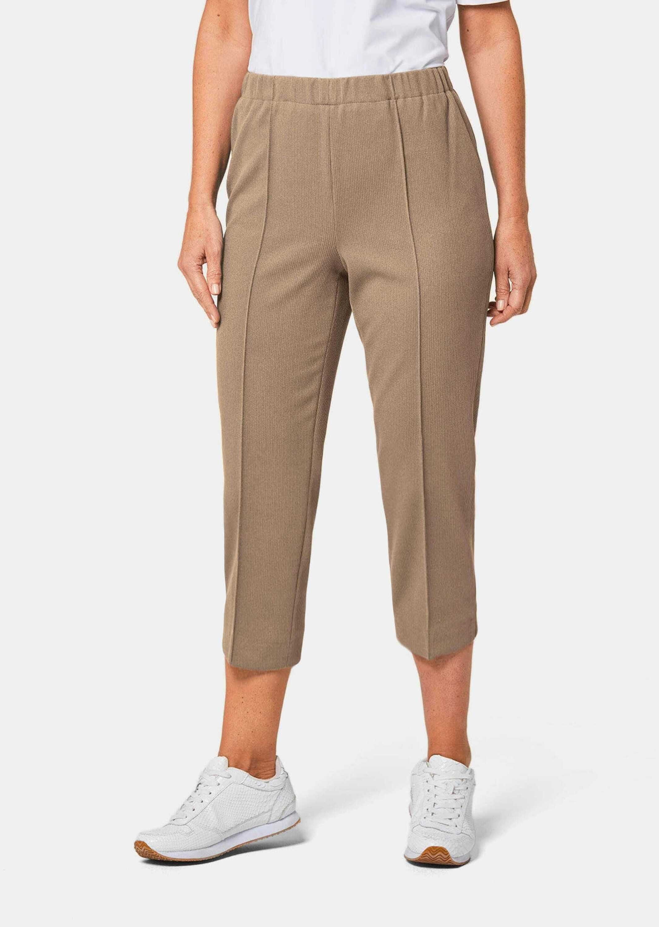 GOLDNER Caprihose Kurzgröße: Trageangenehme 7/8-Rippenhose günstig online kaufen