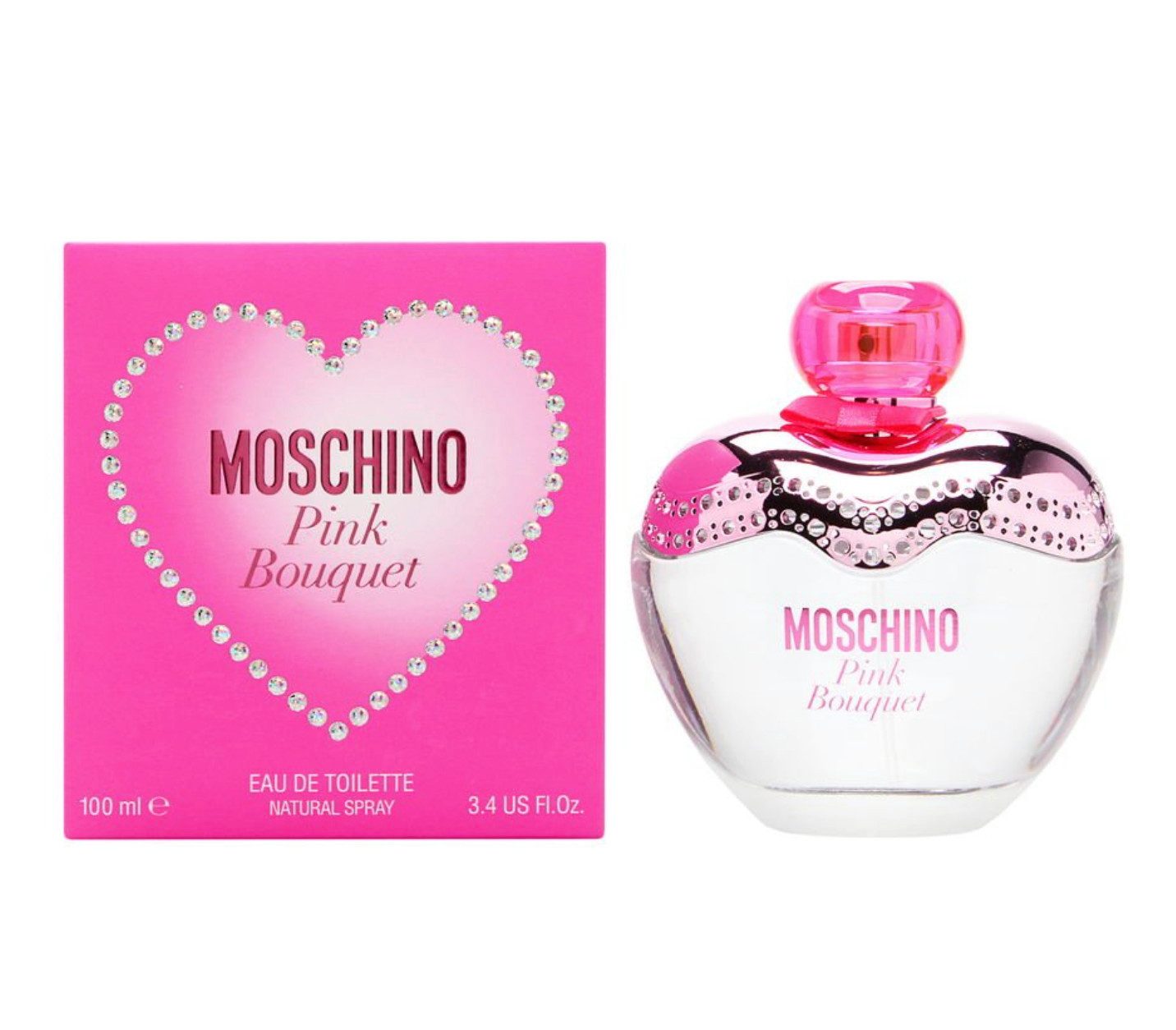 Moschino Eau de Toilette Pink Bouquet Parfum Spray Edt Versiegelt 100 ML, jugendliche Unbeschwertheit, Romantik und Lebensfreude