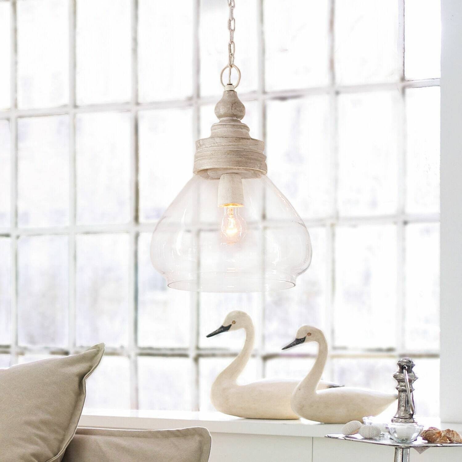 Mirabeau Hängeleuchten Hängelampe Pallu braun/klar