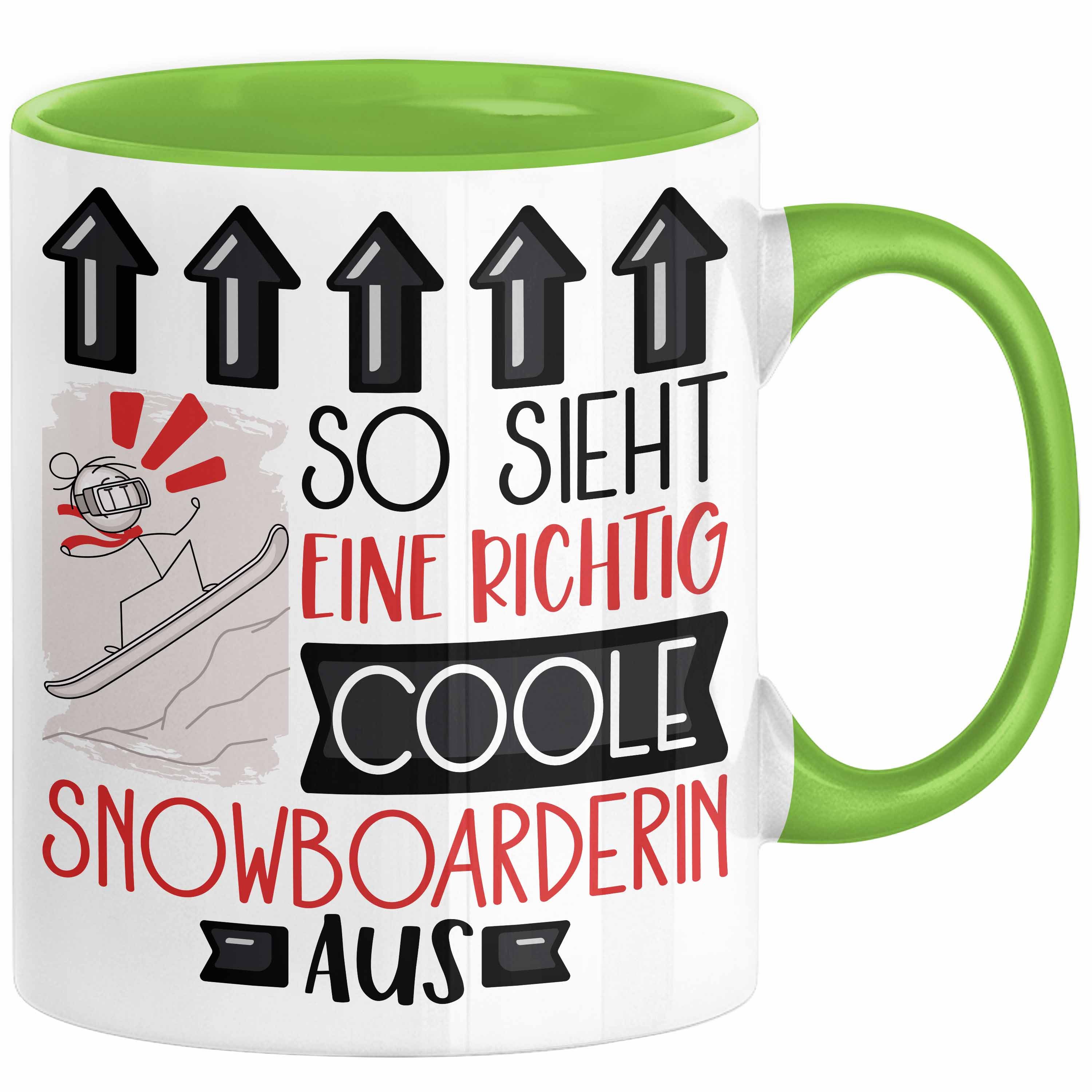 Tasse Snowboarderin Geschenk Tasse Geschenkidee für Snowboarderin Geburtstag