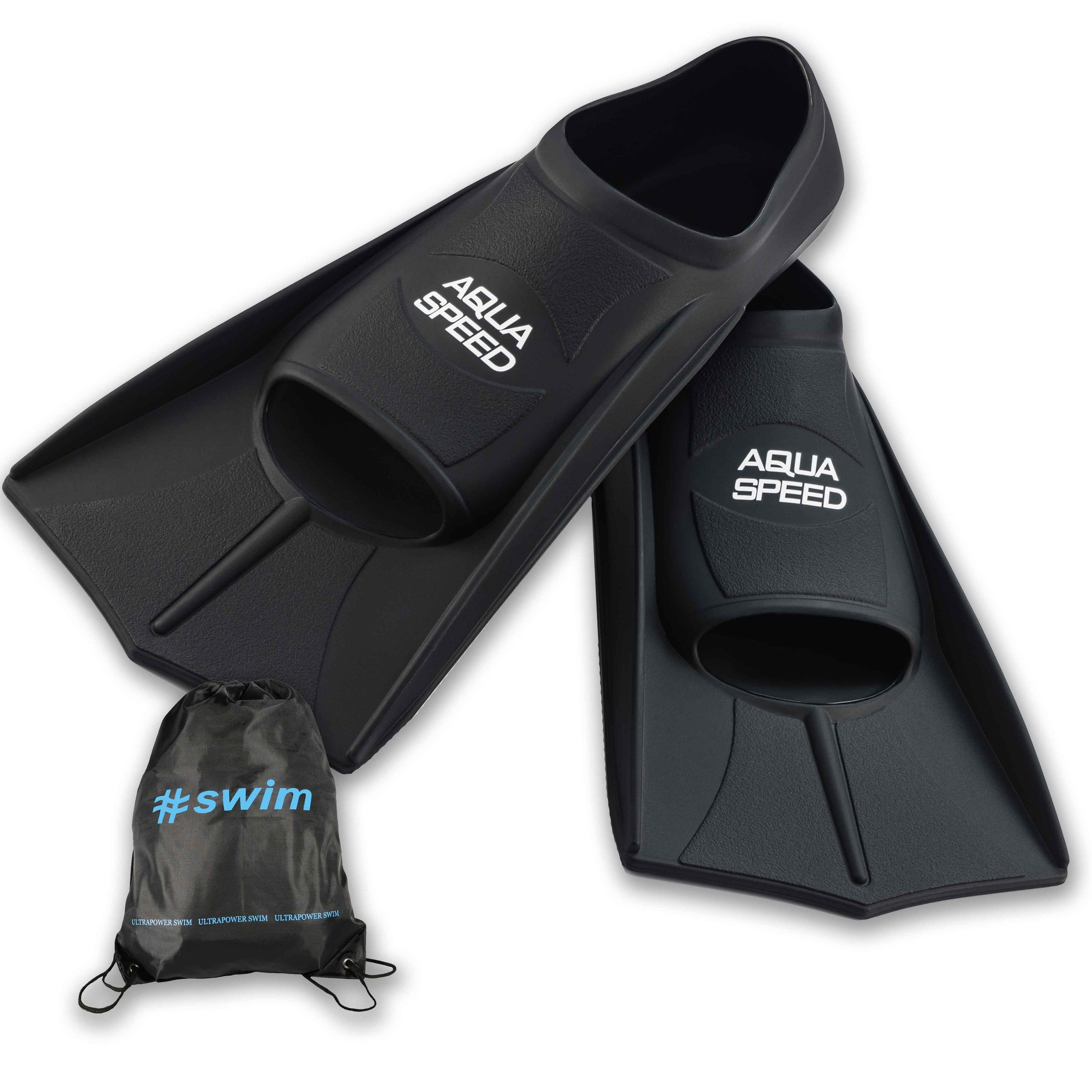 Aqua Speed Flosse Kurze Trainingsflossen Hoher Vortrieb Perfekt für Schwimmtraining, Maximale Kraftübertragung durch verstärkte Seitenelemente