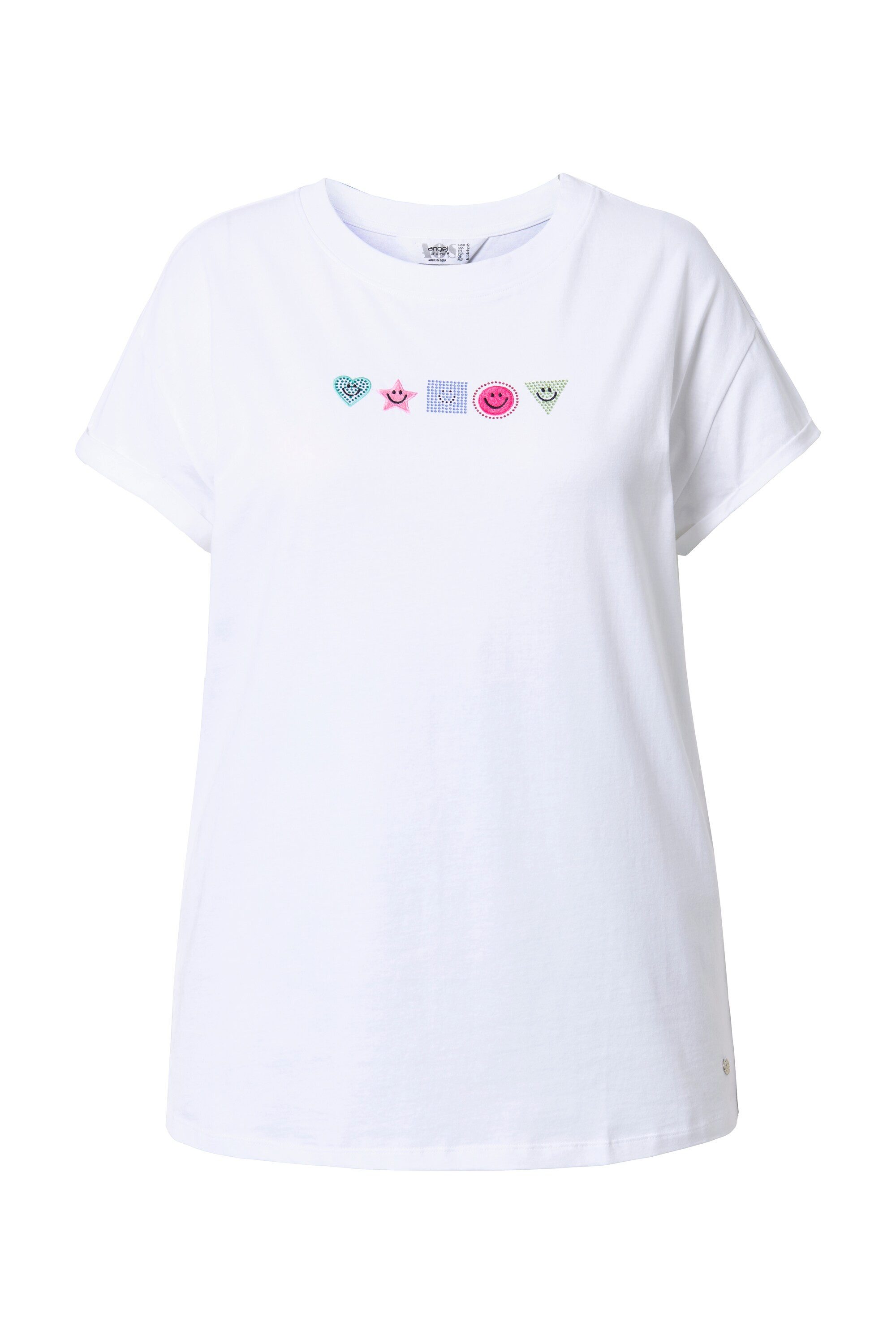 Angel of Style T-Shirt T-Shirt Komfort Fit verzierte Smileys günstig online kaufen