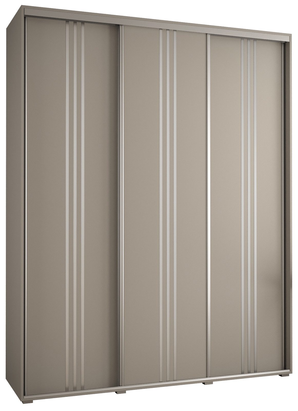 ABIKS MÖBEL Schwebetürenschrank Dakota 6 Schlafzimmerschrank mit Kleiderstange und Regalen