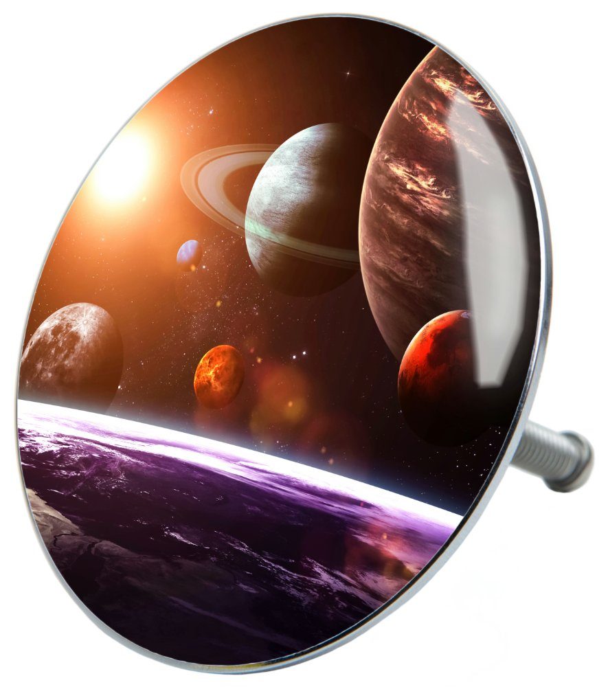 Sanilo Badewannenstöpsel Planeten, Ø 7.2 cm, hochwertig, universell, mit Motiv, 100% wasserdicht