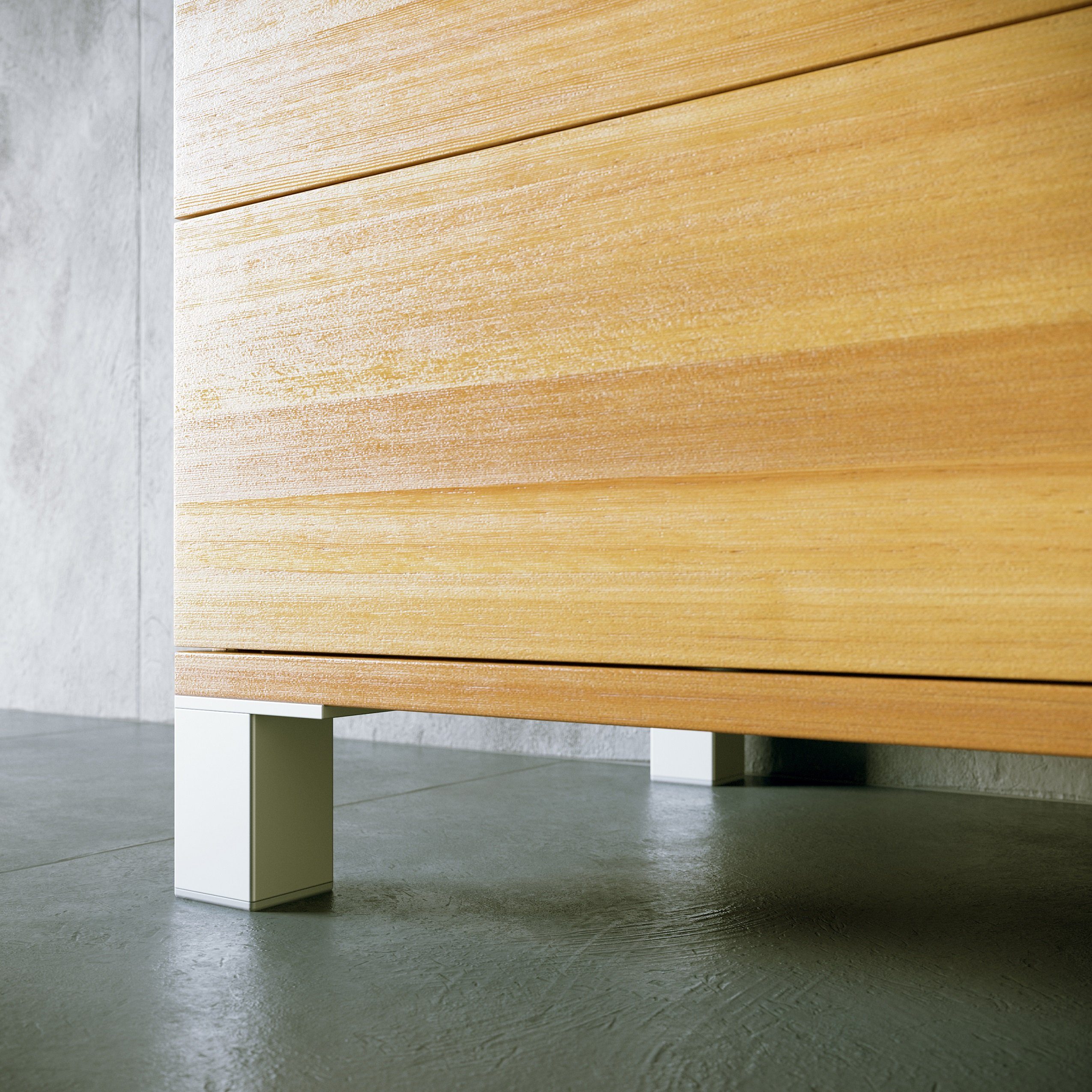 sossai® Möbelfuß Aluminium Möbelfüße, (4-St)