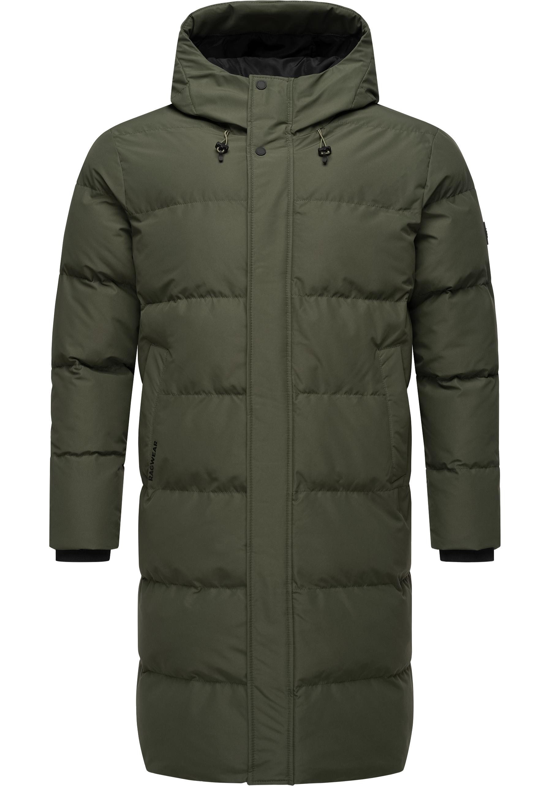 Ragwear Steppmantel Nordwey Wasserdichter Herren Wintermantel mit verstellbarer Kapuze