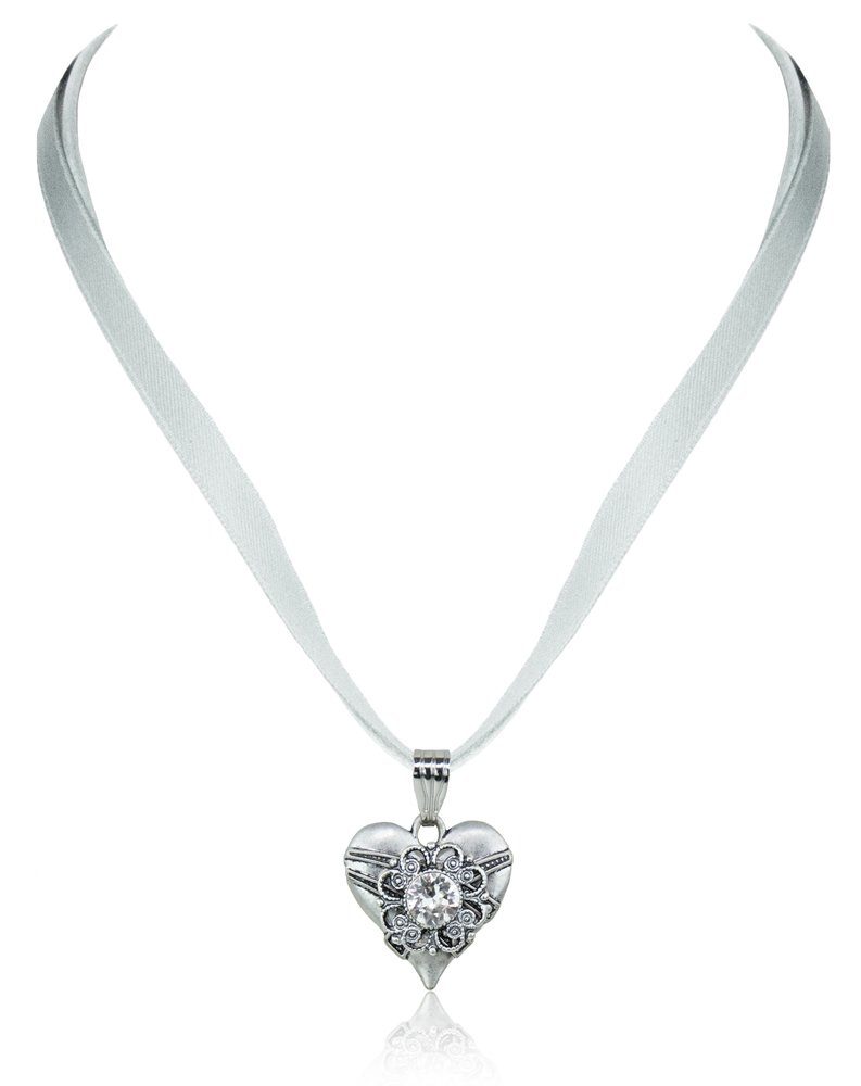 LUISIA® Kette mit Anhänger Halskette "Paula" mit Herzanhänger und Kristall günstig online kaufen