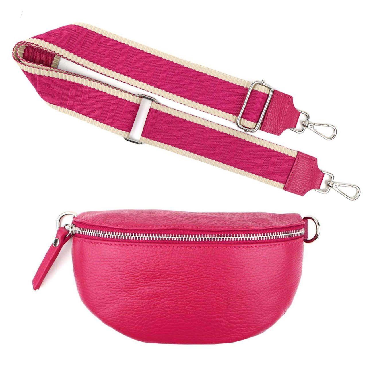 Bauchtasche Made in Italy Damen Leder Gürteltasche Hüfttasche Brusttasche Bodybag