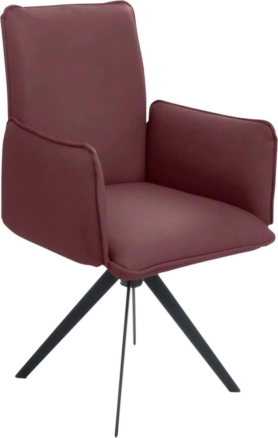 K+W Komfort & Wohnen Drehstuhl, Blitzdrehkreuz und Rückholfunktion, dekorativer 12mm Biese