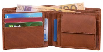 Benthill Geldbörse Herren Echt Leder Geldbeutel mit RFID-Schutz Slim Portemonnaie Vintage, RFID-Schutz Kartenfächer Münzfach