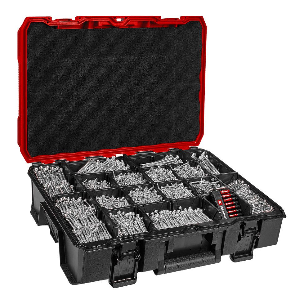 Einhell Holzbauschraube Einhell Schraubenset mit Bits in E-Case-Koffer