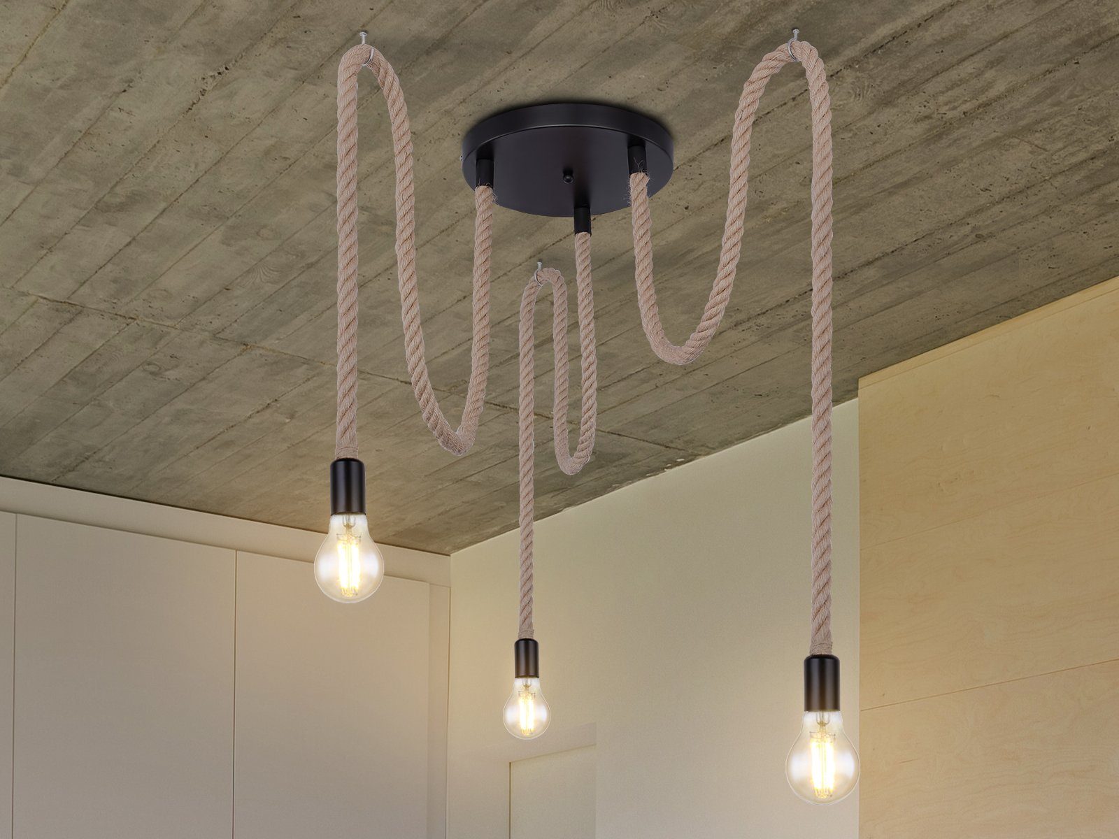 GLOBO LIGHTING LED Pendelleuchte, Dimmfunktion, LED wechselbar, Warmweiß, A günstig online kaufen