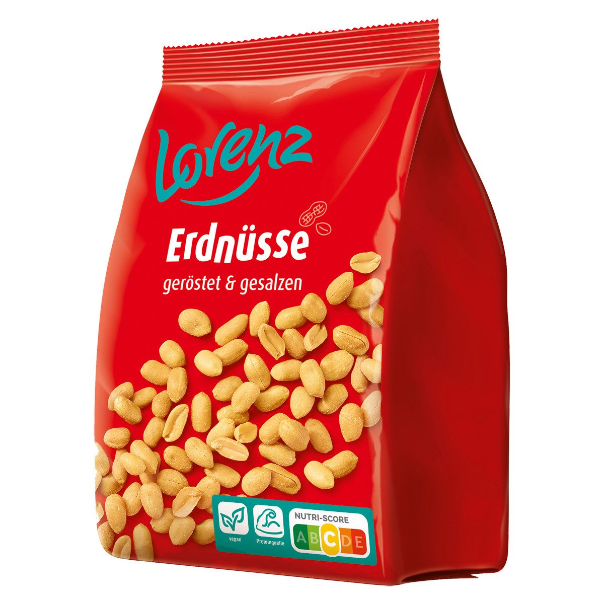 LORENZ Knabberei, Lorenz Erdnüsse geröstet und gesalzene Erdnusskerne Snack 1000g