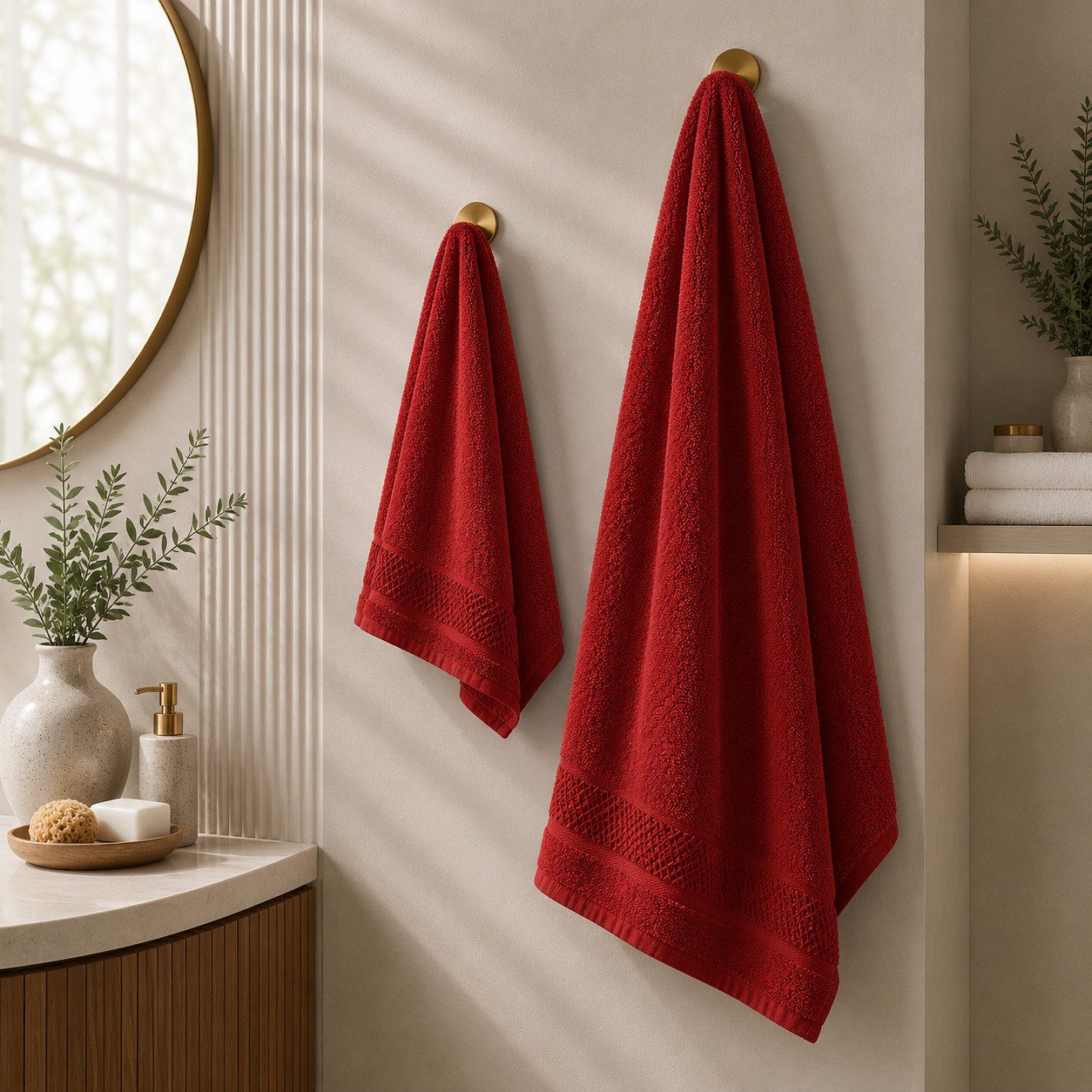 Komfortec Handtuch Set 8x Premium Handtuch Set - 50x100 cm, Frottee (8-St), 100% Baumwolle, mit Bordüre, Weich, Hotelqualität – Bild 4 von 5