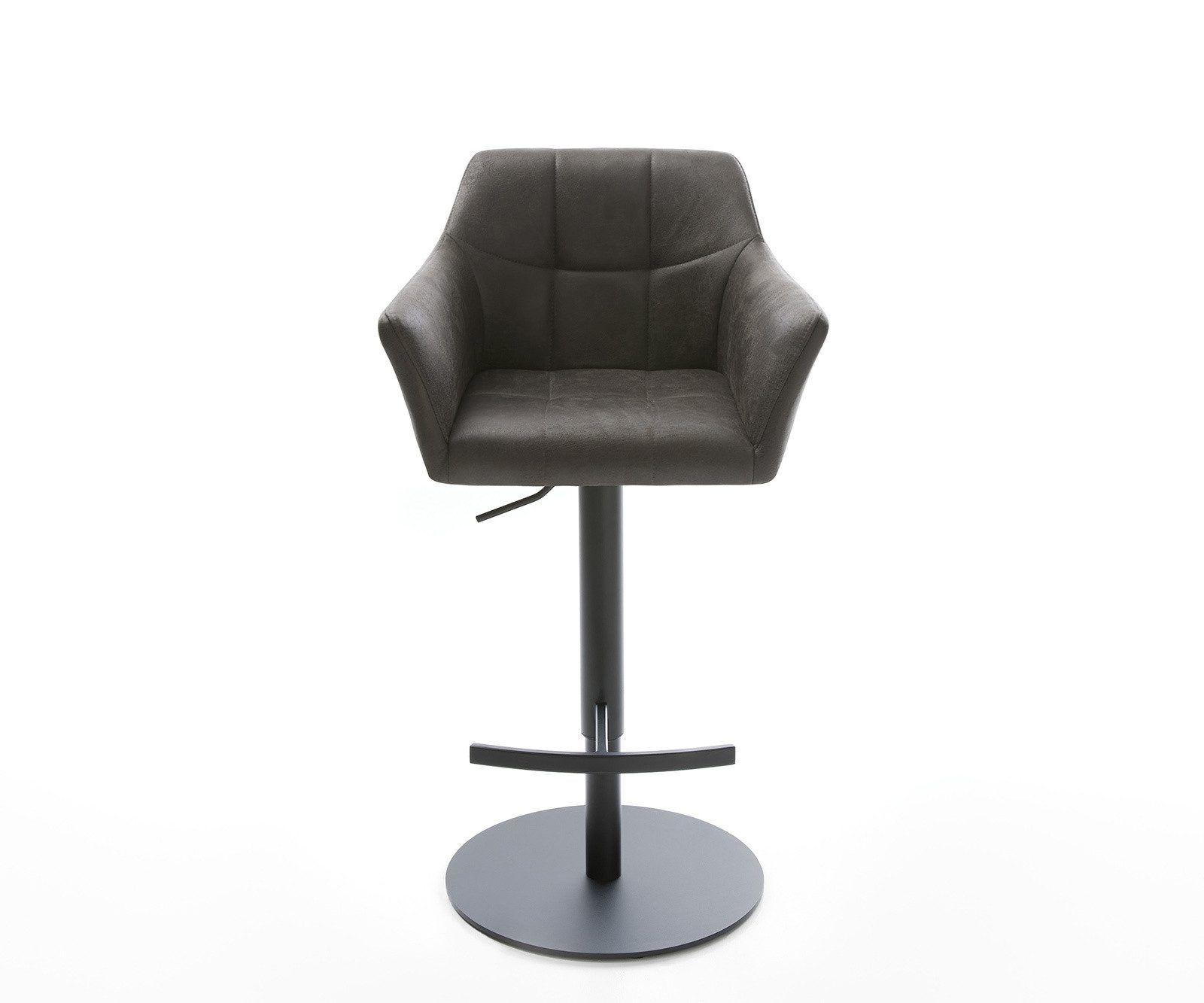 DELIFE Barhocker Yulo-Flex, Drehfuß höhenverstellbar Metall Vintage Anthrazit