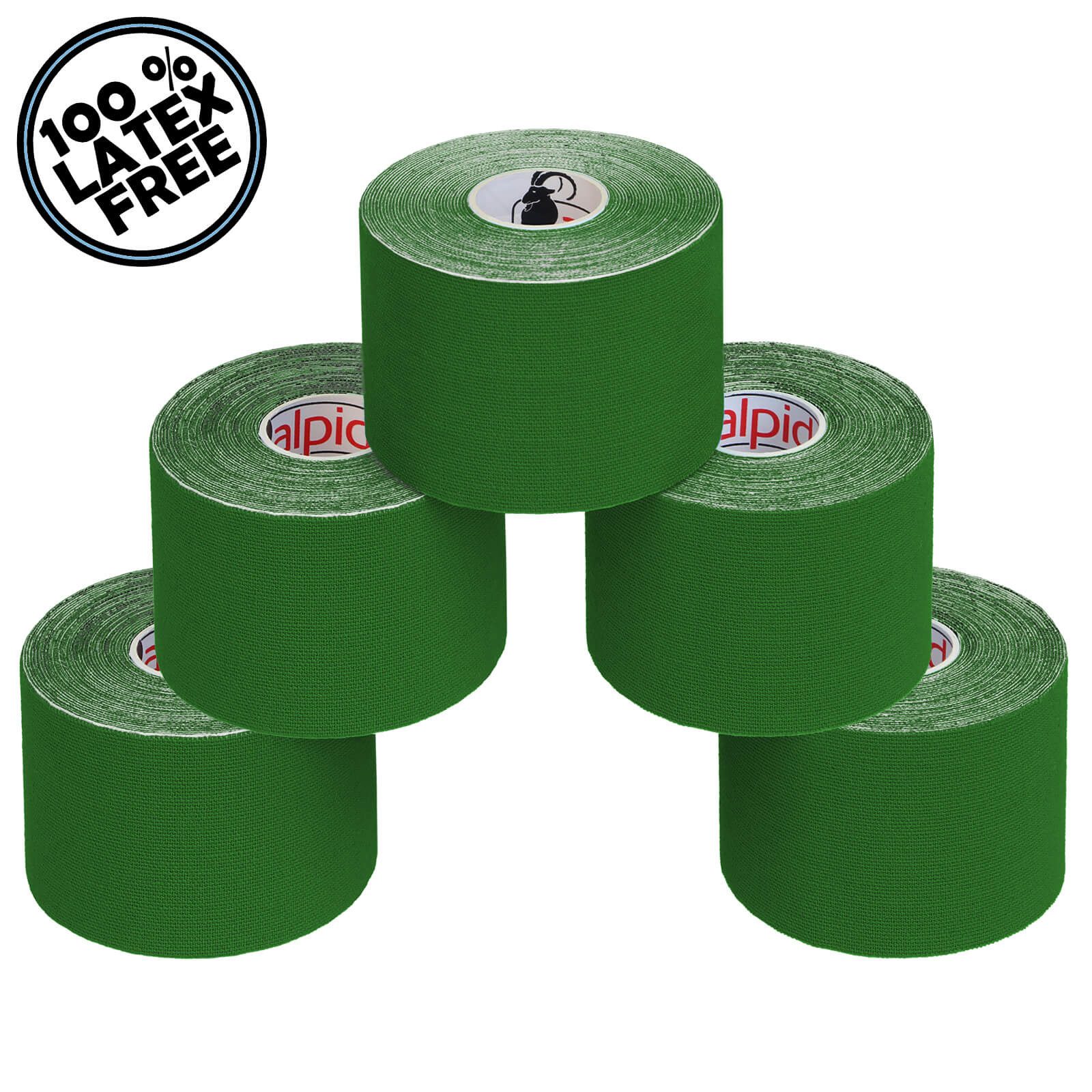 ALPIDEX Kinesiologie-Tape ALPIDEX 5 Rollen Kinesiologie Tape 5 m x 5 cm in verschiedenen Farben