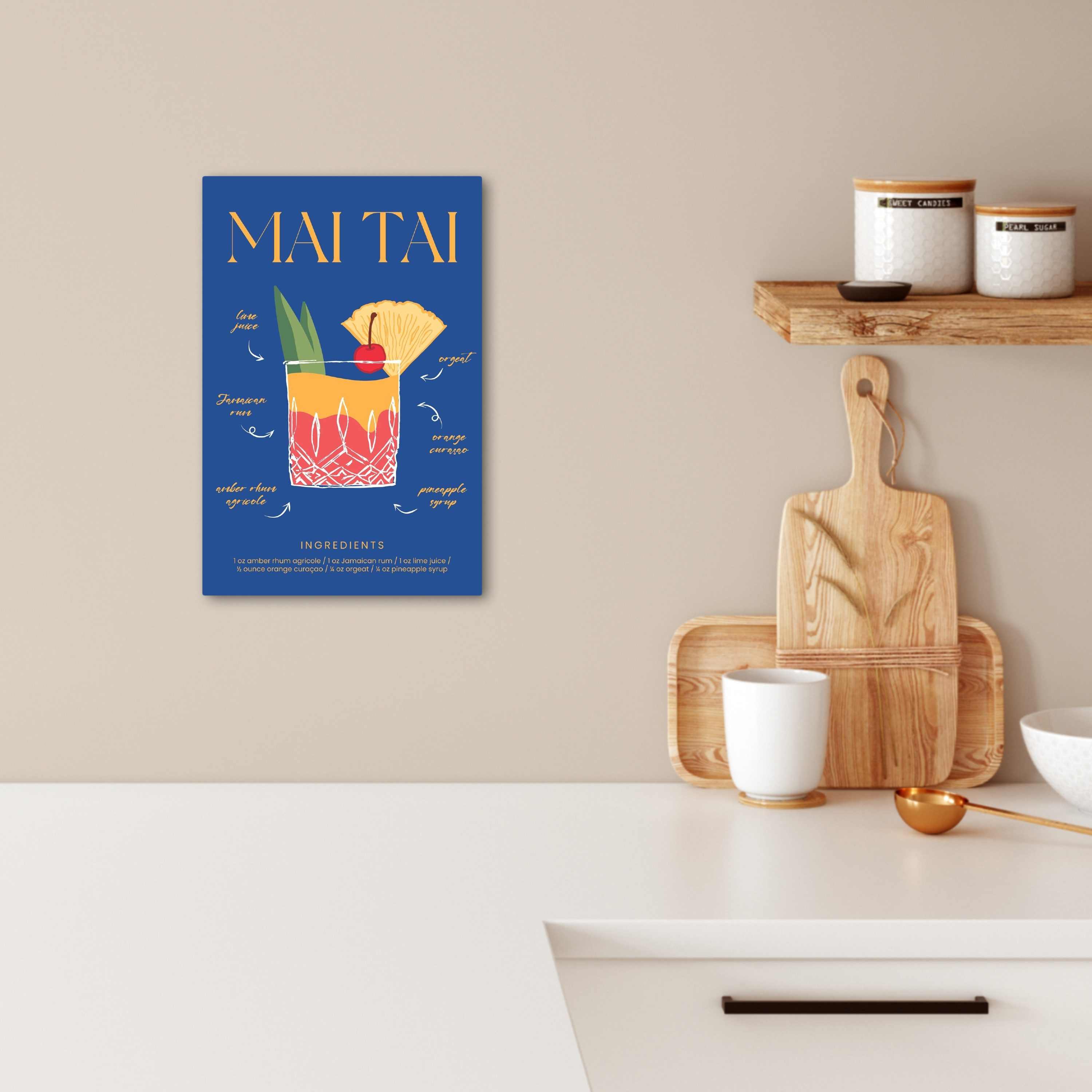 OneMillionCanvasses® Leinwandbild Cocktail - Mai Tai günstig online kaufen