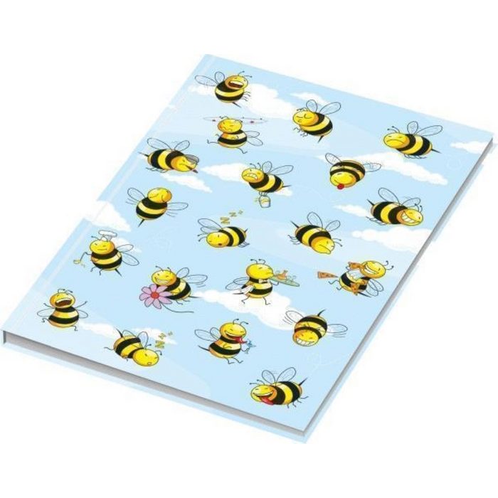 ADINA Notizbuch RNK Kladde / Notizbuch "Crazy Bees" blanko DIN A5 96 Blatt 70 g/m²