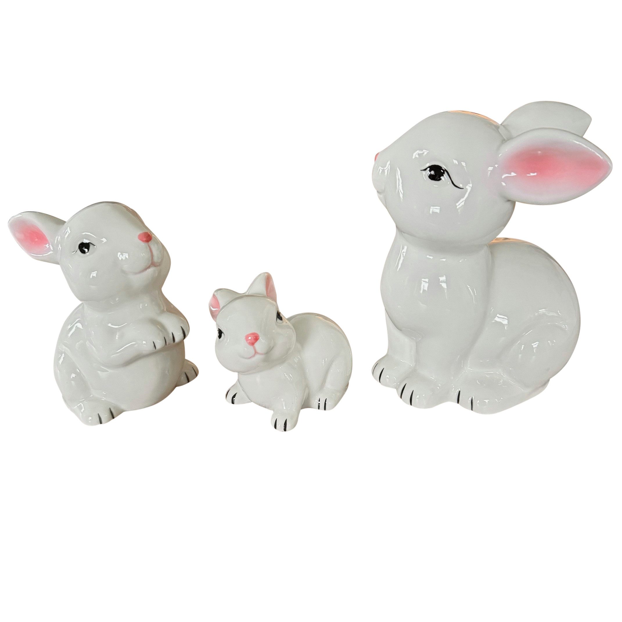 Online-Fuchs Dekofigur 3 weiße süße Hasen aus Porzellan - Deko Ostern, Früh günstig online kaufen