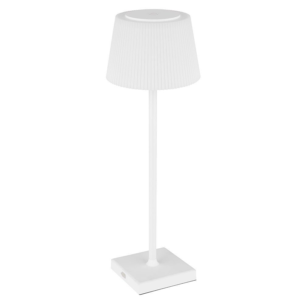 GLOBO LIGHTING Außen-Tischleuchte, LED-Leuchtmittel fest verbaut, Neutralweiß, Kaltweiß, Warmweiß, Tageslichtweiß, Tischleuchte Touchdimmer Gartenlampe Leuchte IP44 LED USB Akku Weiß H