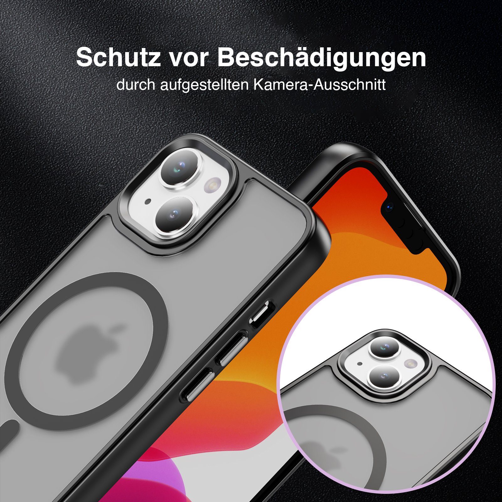 Tec-Expert Handyhülle Magnet Hülle für Apple iPhone 14 6.1 Zoll, 6.1, kompatibel zu Magsafe magnetisches Laden
