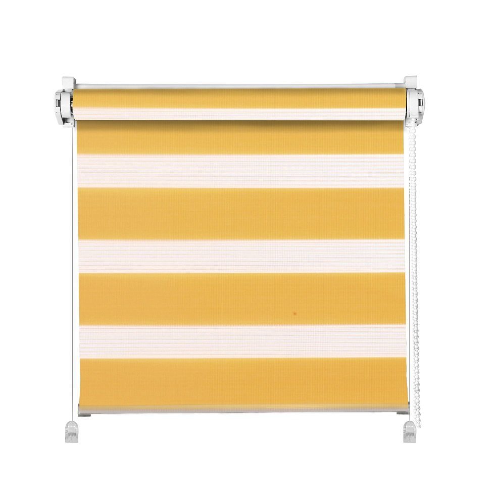 Doppelrollo Klemmfix Click Doppelrollo 3 in 1 Duorollo orange, Clever-Kauf-24, ohne Bohren, Klemmfix