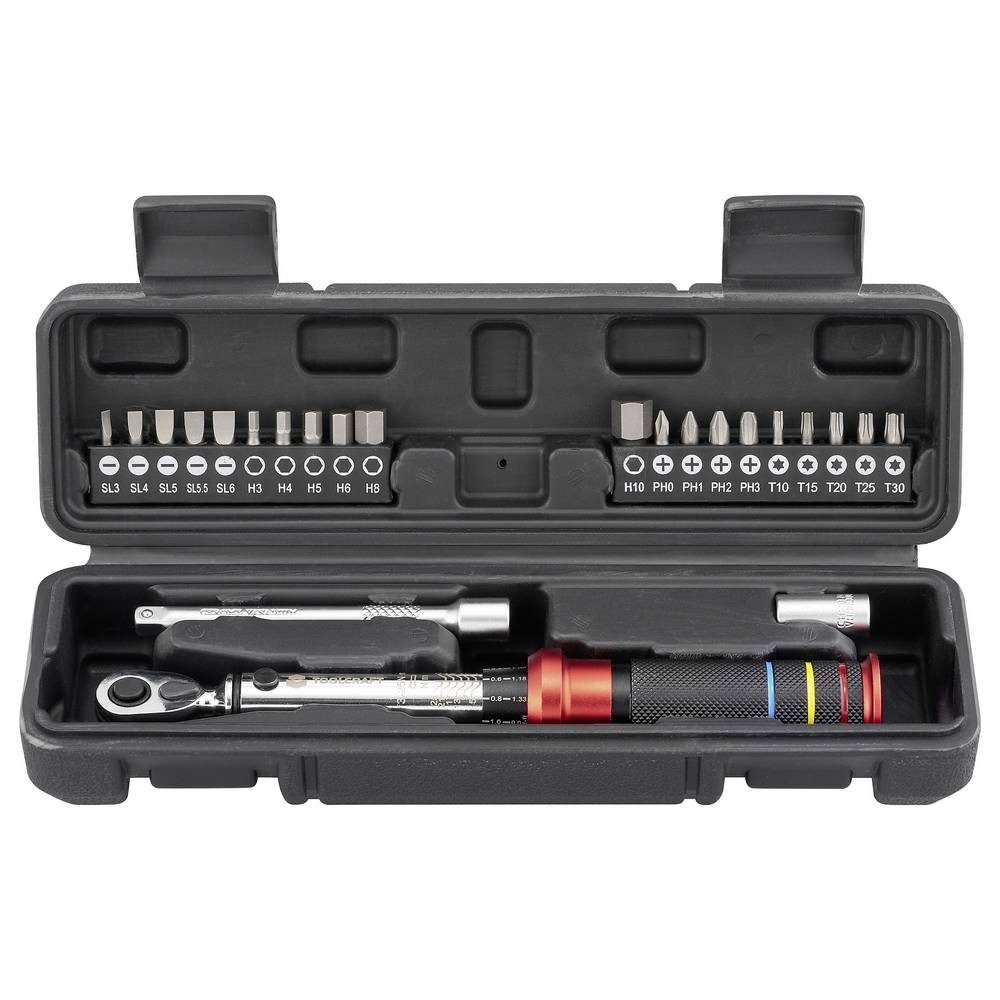 TOOLCRAFT Drehmomentschlüssel 23 stk. TO-10332102 Drehmomentschlüssel-Set 1/4 (6.3 mm) 3 - 25 Nm