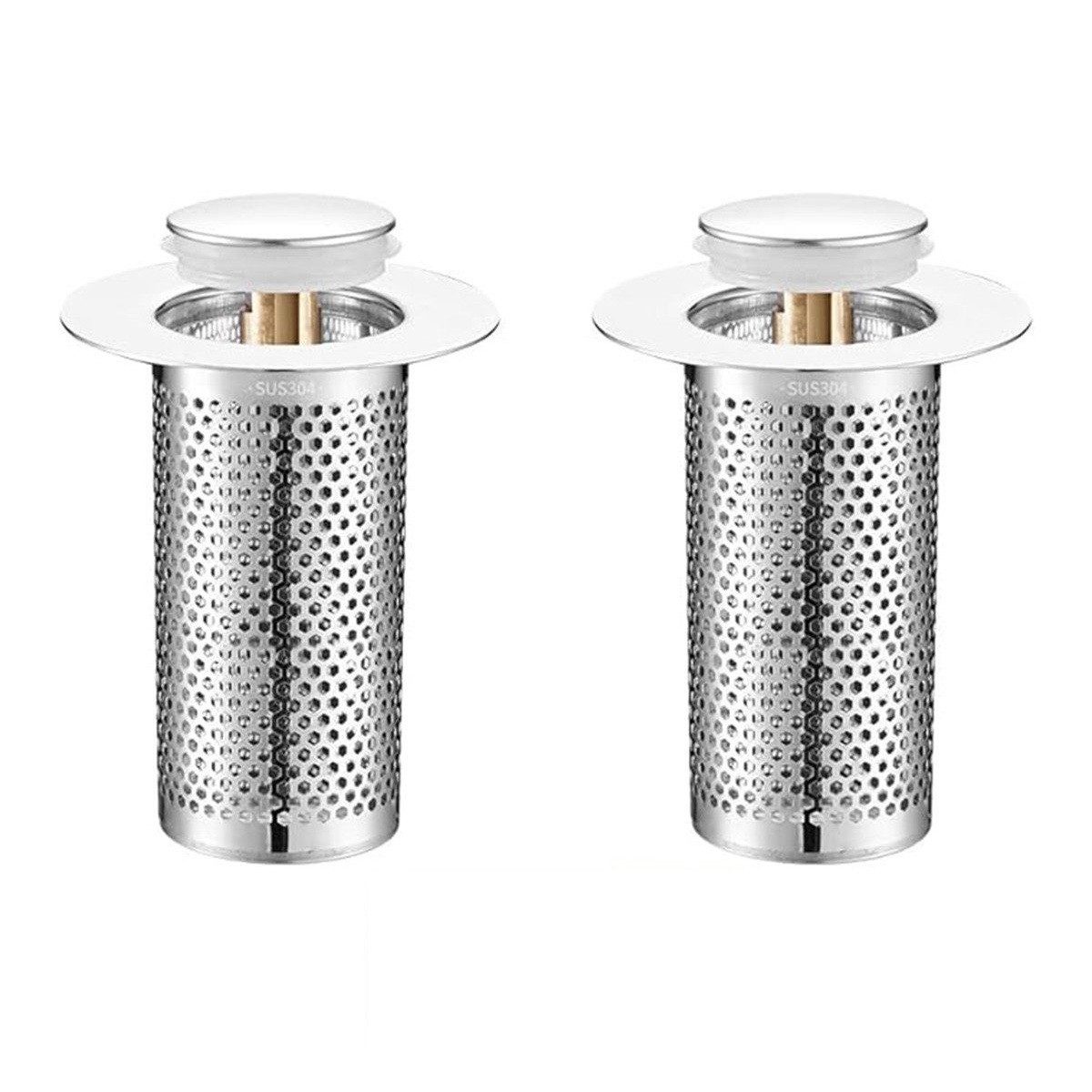 Waschbeckenstöpsel 2pcs Badezimmer-Waschbeckenstopper-Haarfänger,Pop-up-Abflusssieb