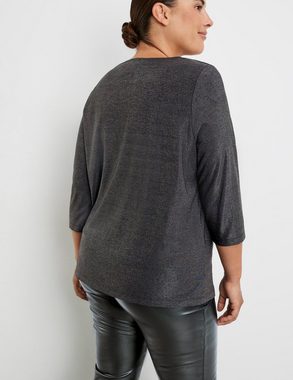 Samoon 3/4-Arm-Shirt 3/4 Arm Shirt mit Glanzeffekt