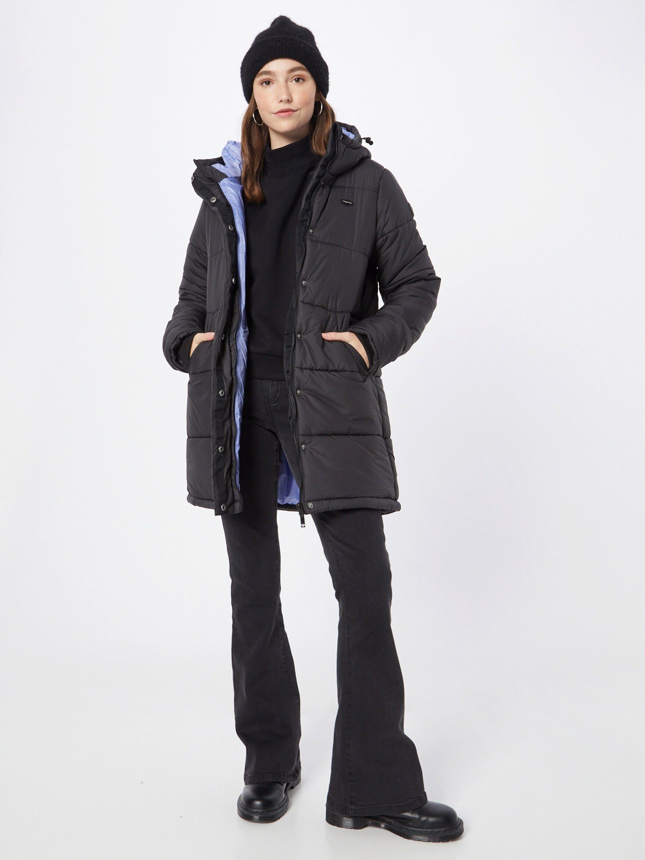 Black Ragwear Wintermantel (1-tlg)