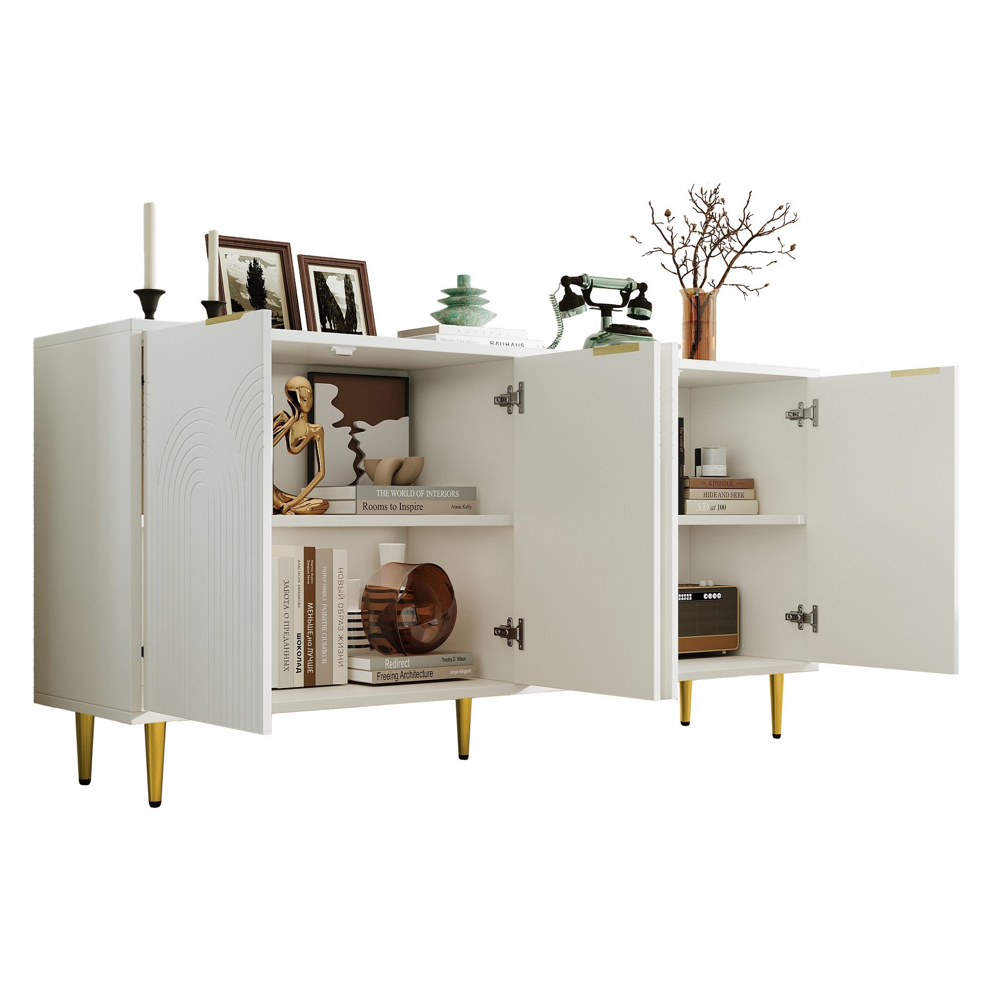 REDOM Sideboard Moderne Esszimmerschrank (mit 4 günstig online kaufen