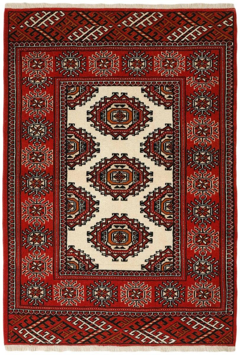 Orientteppich Turkaman 87x129 Handgeknüpfter Orientteppich / Perserteppich, Nain Trading, rechteckig, Höhe: 6 mm