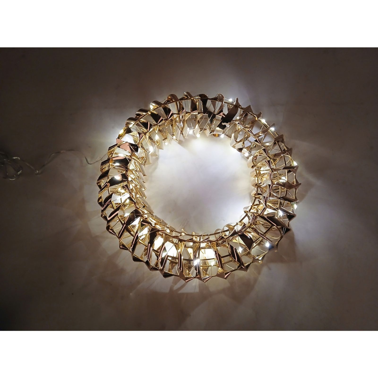 Koopman Adventskranz WH Kranz Ø30 cm 50 LED Gold Weihnachtsdeko 12 Stück